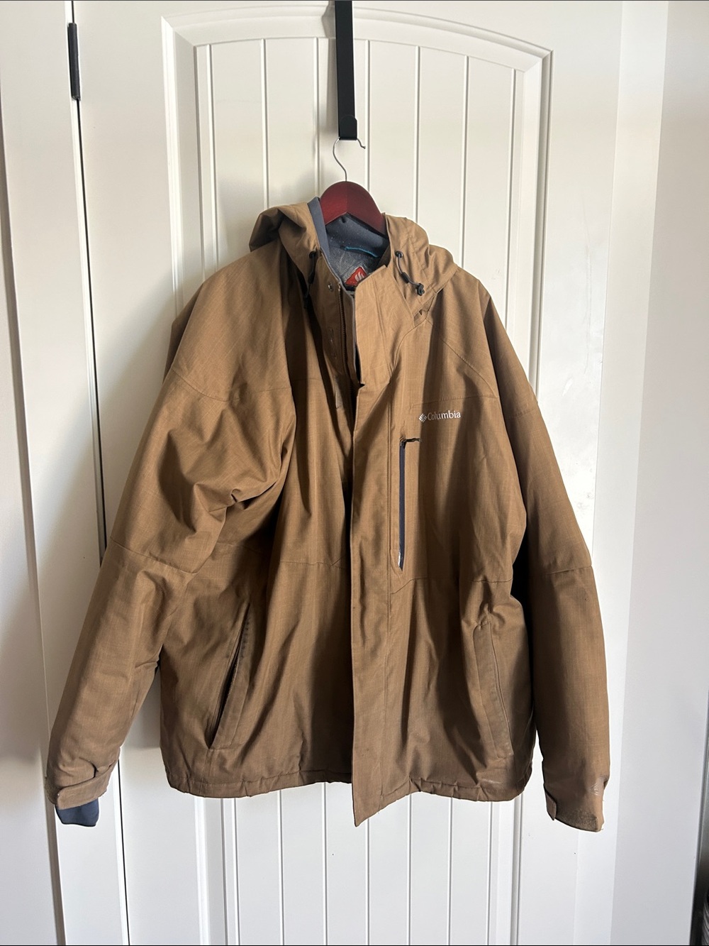 Columbia Omni Heat Men's Hooded Jacket in Brown- GUC